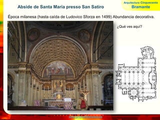www.profesorfrancisco.es
Claustro de Santa María de la Paz en Roma
Época romana. Trabaja para el Papa Julio II. Estilo más monumental y austero
Arquitectura Cinquecento
Bramante
 