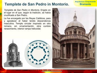 www.profesorfrancisco.es
¿En un claustro cuadrado?
Arquitectura Cinquecento
Bramante
 