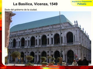 www.profesorfrancisco.es
Planta y Sección
Arquitectura Cinquecento
Palladio
 