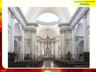 www.profesorfrancisco.es
Columna de dos pisos: orden gigante.
Arquitectura Cinquecento
Palladio
 