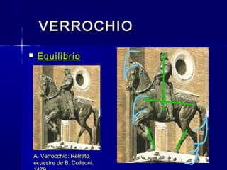 VERROCHIOVERROCHIO
 EquilibrioEquilibrio
A. Verrocchio: Retrato
ecuestre de B. Colleoni.
 