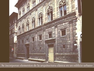 Se incorporan elementos de la arquitectura clásica en un edificio urbano 