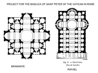 PROJECT FOR THE BASILICA OF SAINT PETER OF THE VATICAN IN ROME
BRAMANTE
RAFAEL
 