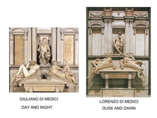 LORENZO DI MEDICI
GIULIANO DI MEDICI
DAY AND NIGHT DUSK AND DAWN
 