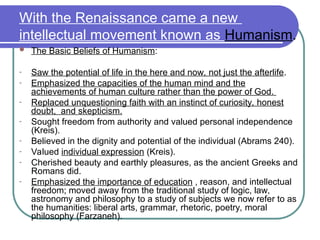 Renaissance.ppt. in history of English literature | PPT
