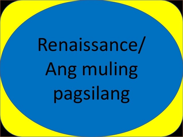 renaissance essay tagalog