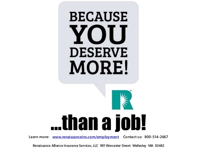 Renaissance Alliance Insurance Services, LLC Entry level