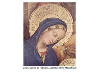 Detail: Gentile da Fabriano, Adoration of the Magi (1423) 