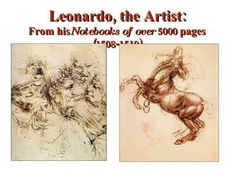 Leonardo, the Artist: From his Notebooks of over  5000 pages (1508-1519) 