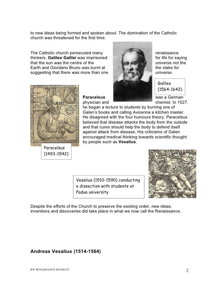 Renaissance Booklet