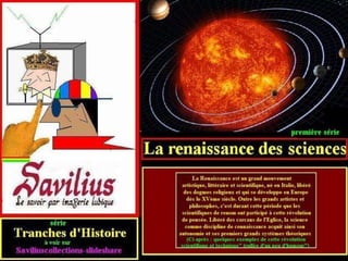 Renaissance des sciences astronomie