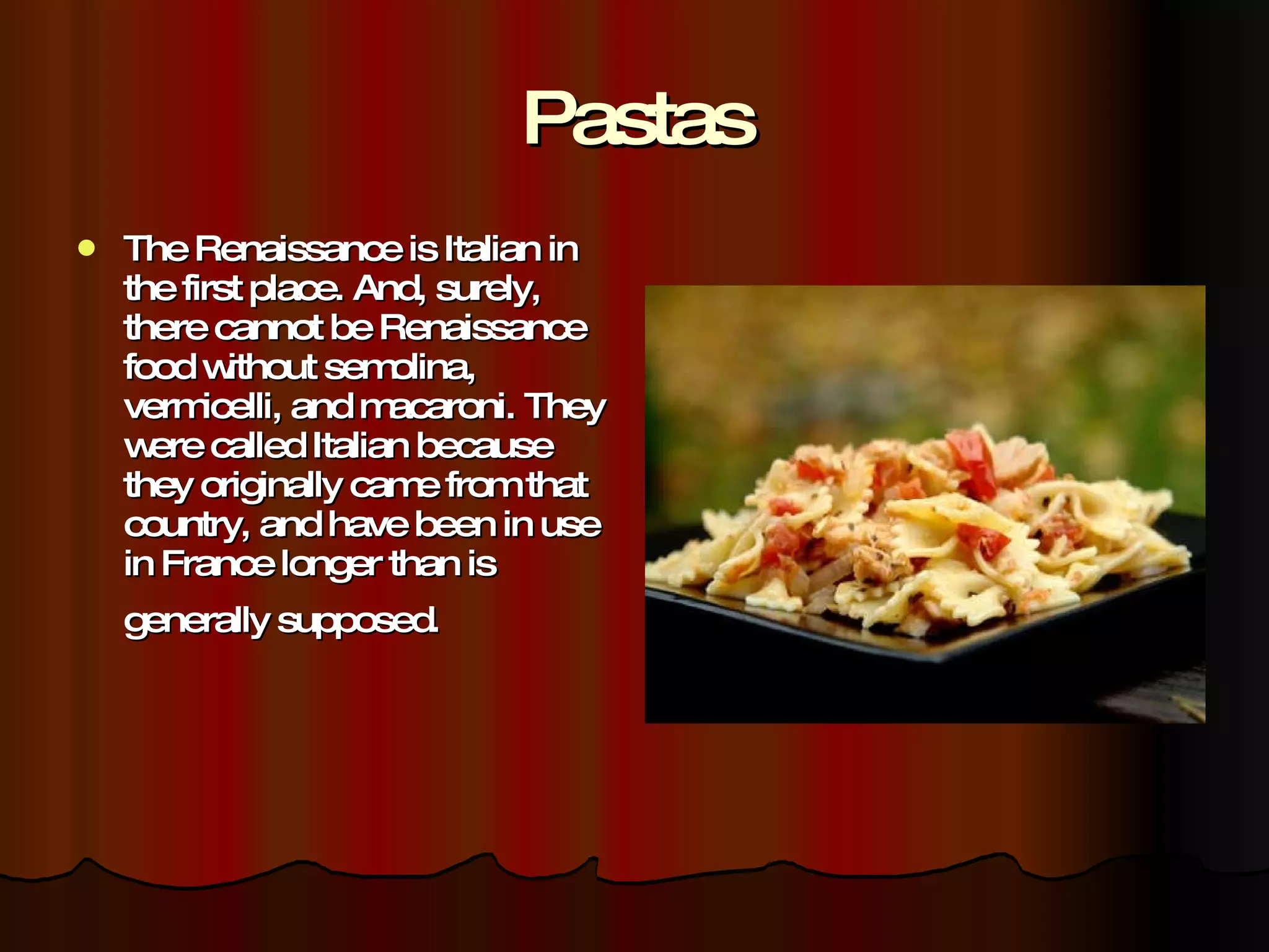 Renaissance Food & Drink | PPT