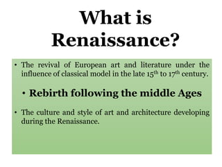 Renaissance literature | PPTX