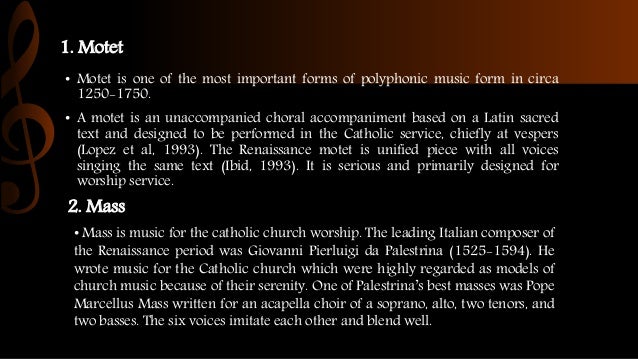 renaissance period motet form