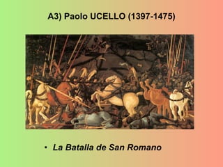 A3) Paolo UCELLO (1397-1475) La Batalla de San Romano 