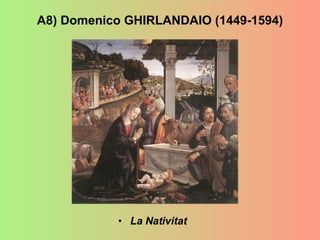 A8) Domenico GHIRLANDAIO (1449-1594) La Nativitat 