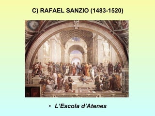 C) RAFAEL SANZIO (1483-1520) L’Escola d’Atenes 