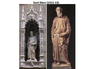 OBRES IMPORTANTS DONATELLO
Al PROFETA ABACUC (1423-1425) opta per un major realisme i força expressiva.
 