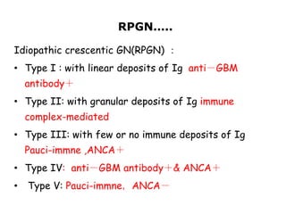 Rpgn Patterns pathology of renal syatem | PPTX