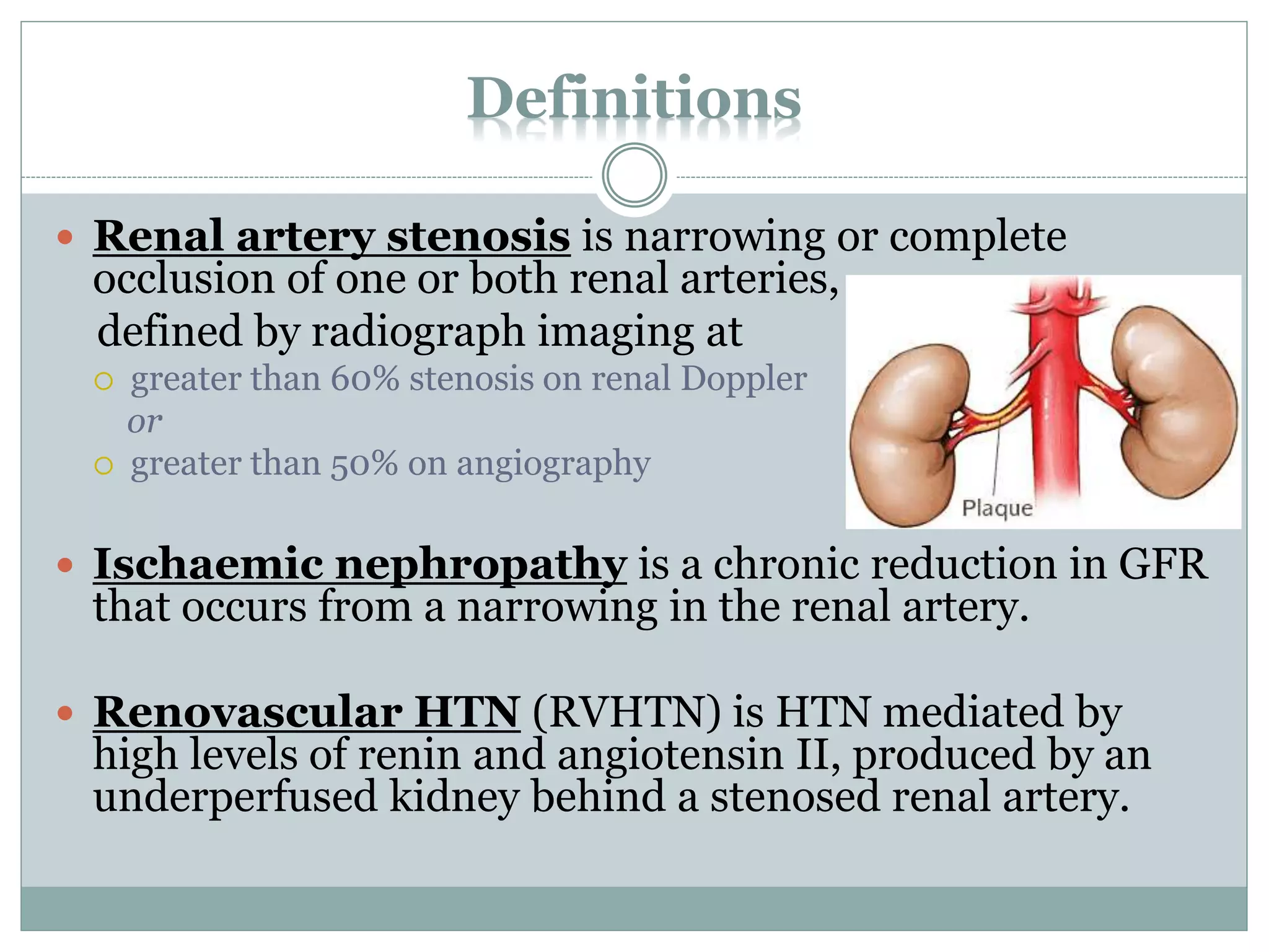 Renal Artery Stenosis | PPTX