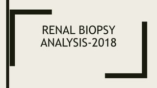 RENAL BIOPSY
ANALYSIS-2018
 