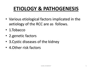 Risk Factor Rcc Renal cell carcinoma | PPTX