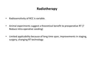 Radiation For Rcc Renal cell carcinoma | PPTX