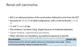 RENAL CELL CARCINOMA MANGMENT NEW RECENT ADVANCE | PPTX
