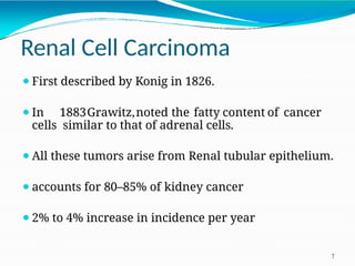 RENAL CELL CARCINOMA PATHOGENESIS AND CLASSIFICATION | PPTX