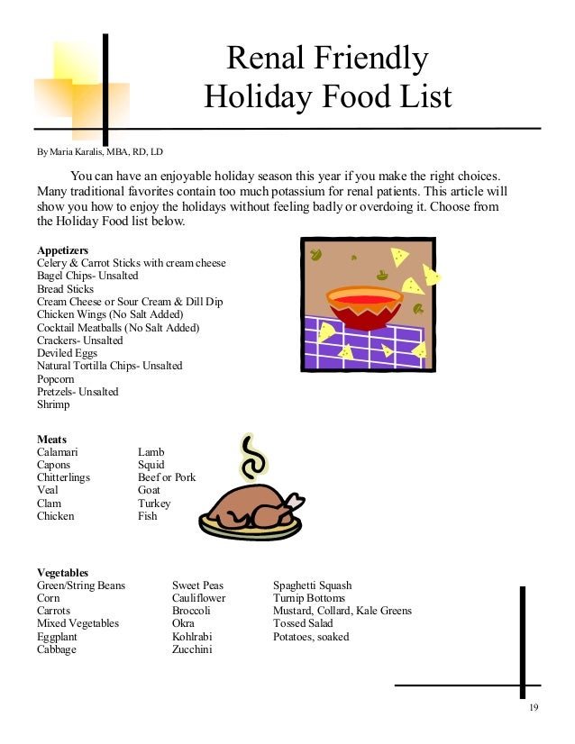 Food List For Renal Patients Food List For Renal Patients
