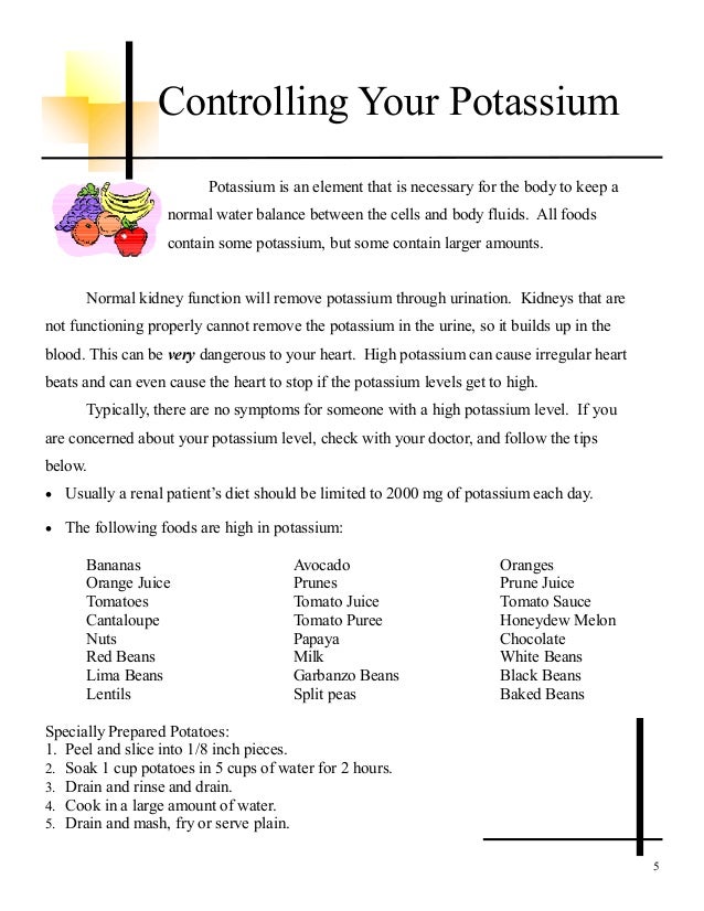 Restricted Foods For Renal Diet Restricted Foods For Renal Diet