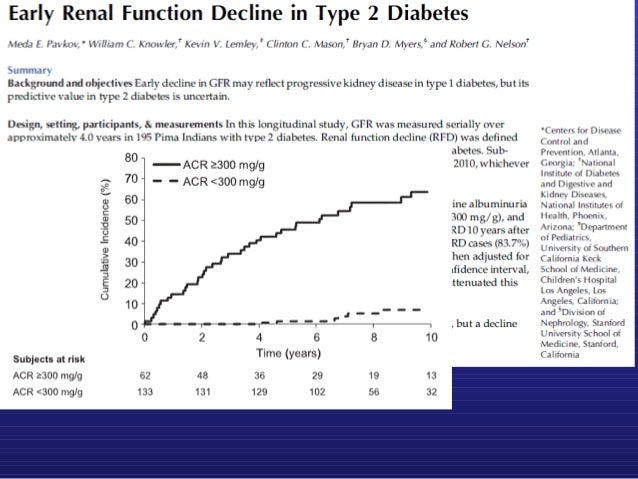 Renal disease in diabetes from prediabetes to late ...