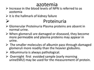 Renal function test | PPTX