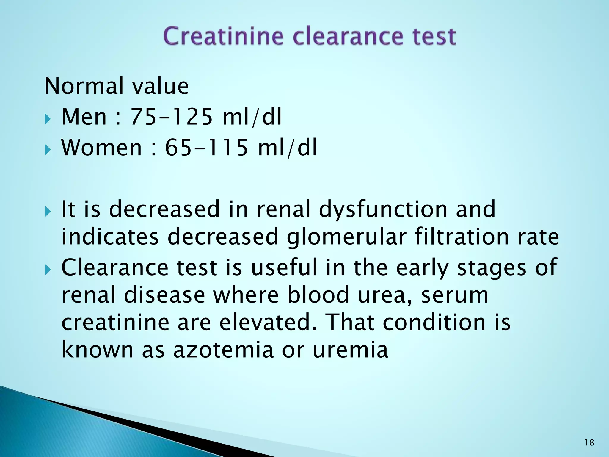 Renal function tests Dr.K.Santha | PPTX