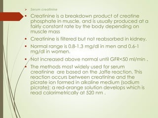 Interpretation of Renal Function Tests UG | PDF
