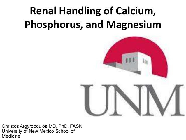 Renal Handling Of Calcium Phosphorus And Magnesium