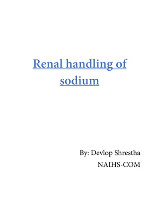 Renal handling of sodium