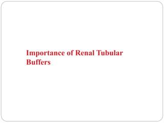 Importance of Renal Tubular
Buffers
 