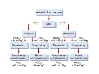 Classification of Acid-Base Disorders
from plasma pH, pCO2, and HCO3
-
 