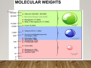 MOLECULAR WEIGHTS
Daltons
 Inflammatory Mediators (1,200-40,000)
“small”
“middle”
“large”
 