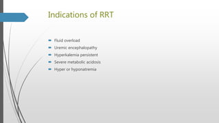 Renal replacement therapy | PPTX