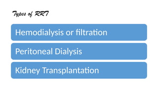 Types Of Rrt Renal Replacement Therapy the basic concepts | PPTX