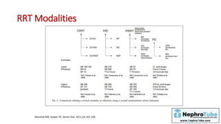 Rrt Modality Renal Replacement therapy (Dialytic Management) in AKI - Dr.Gawad | PPTX