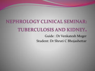 Guide : Dr Venkatesh Moger
Student: Dr Shruti C Bhojashettar
 