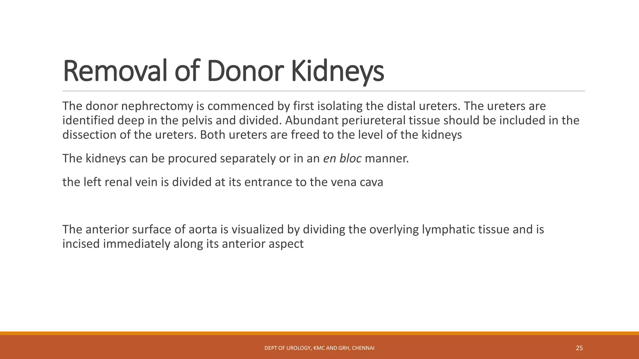 Renal transplant donor- nephrectomy | PDF