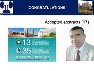 CONGRATULATIONS
Accepted abstracts (17)
 