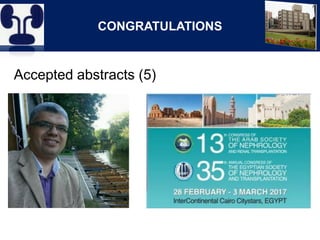 CONGRATULATIONS
Accepted abstracts (5)
 