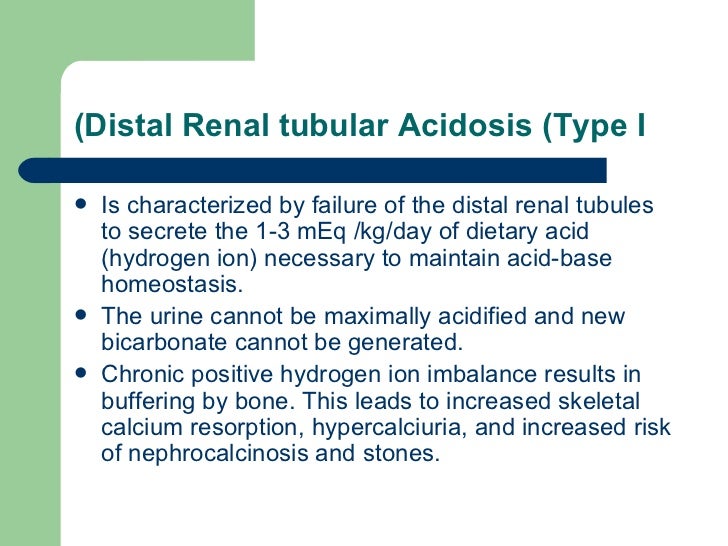 tubular acidosis