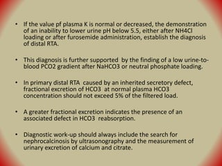 Renal tubular acidosis | PPTX