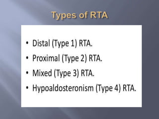 Renal tubular acidosis | PPTX